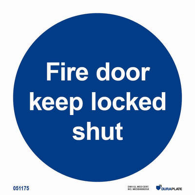 IMO-sign "Fire door keep locked shut" - IMPA 33.5807
