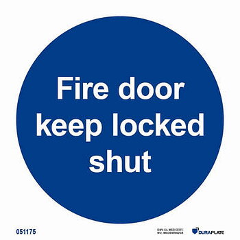 IMO-sign "Fire door keep locked shut" - IMPA 33.5807