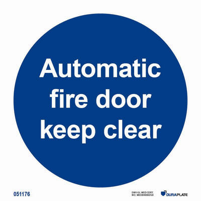 IMO-sign "Automatic fire door keep locked shut" - IMPA 33.5808