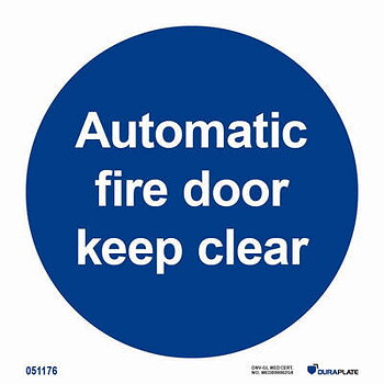 IMO-sign "Automatic fire door keep locked shut" - IMPA 33.5808