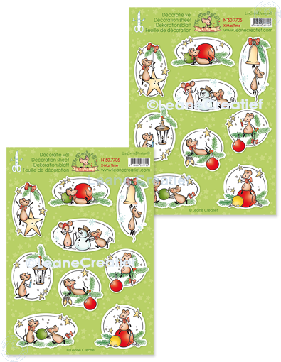 Leane Creatief The World of Mice: Christmas Time A4 Decoration Sheets (1st)