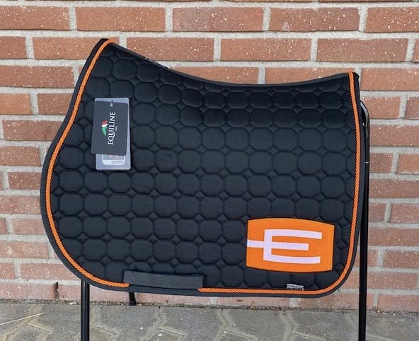 Equiline schabrak E-logga svart orange