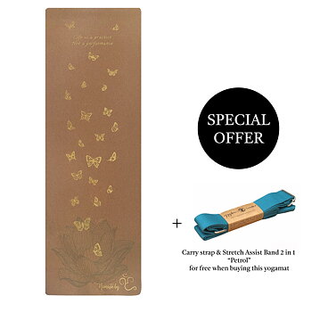 Cork Yoga Mat: The Golden Dream + FREE Carry Strap | Yggdrasil