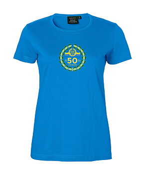 En Svensk Klassiker, 50-års jubileumT-shirt i 100% ekologisk bomull, dammodell.