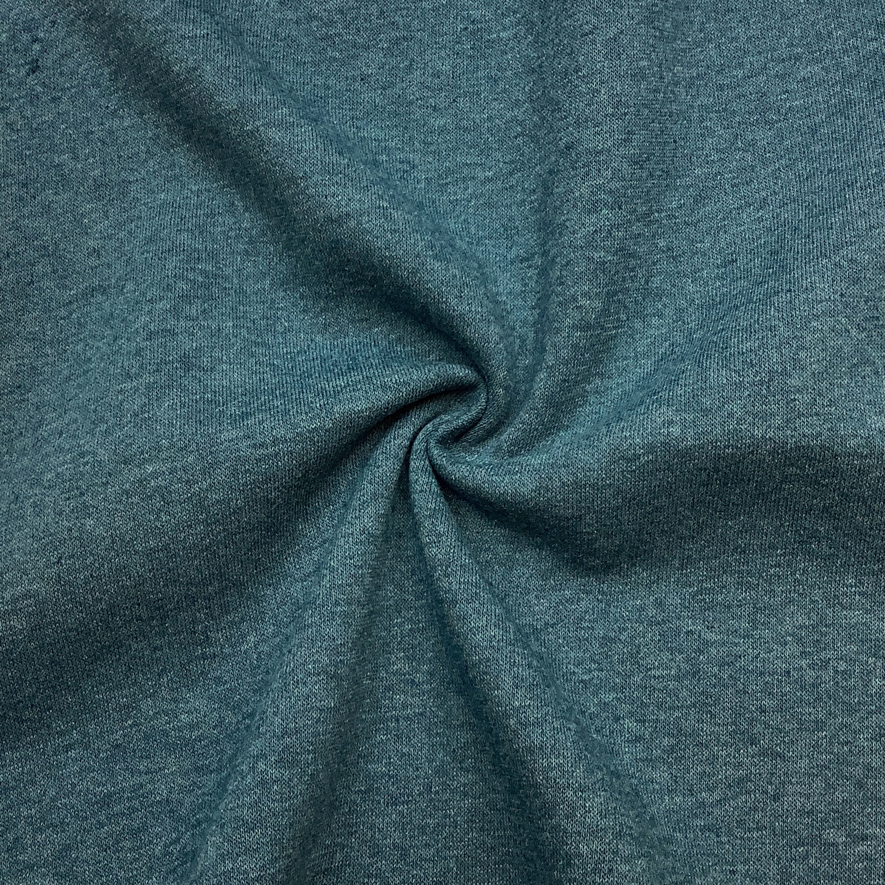 Recycled sweatshirt fabric Petrol melange