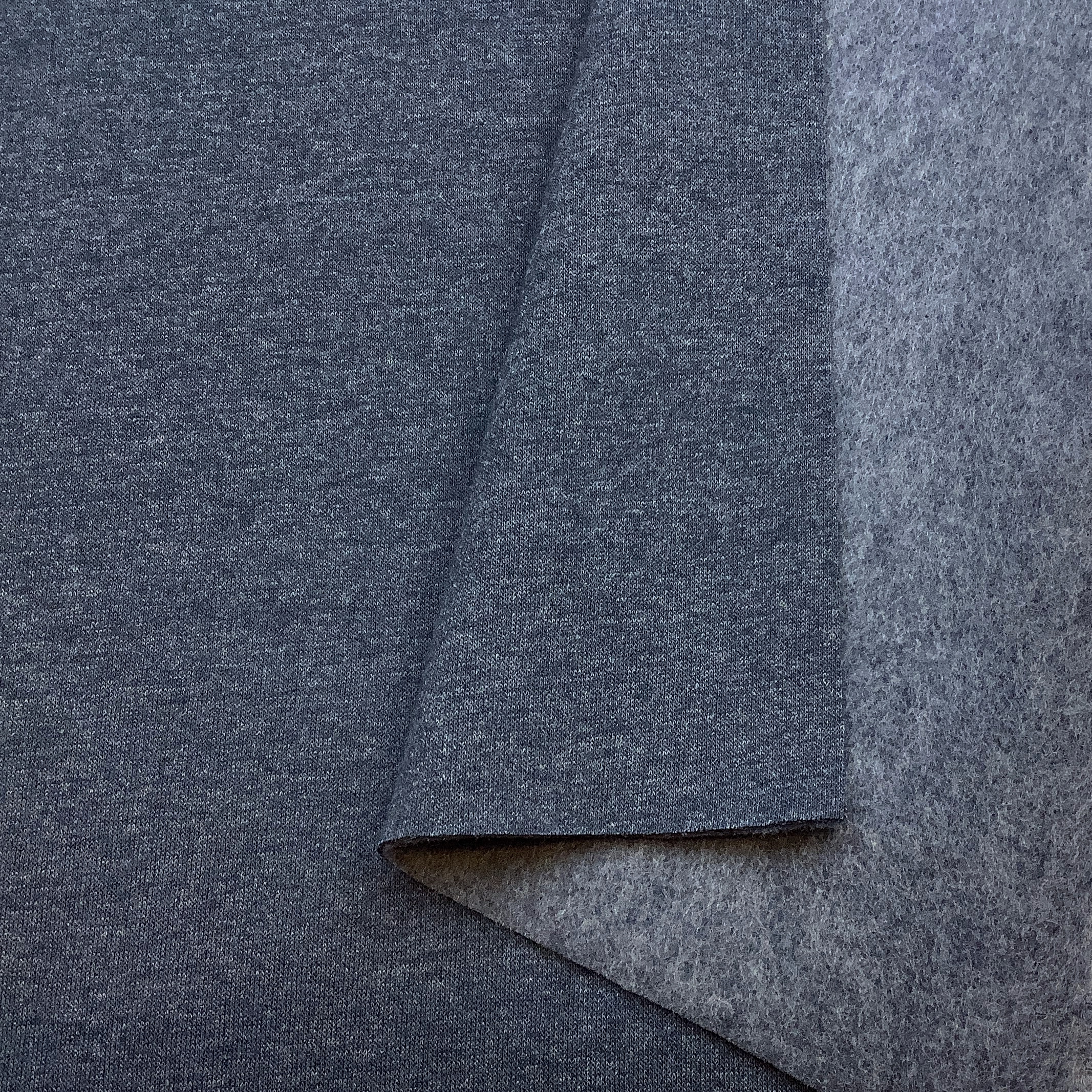 Recycled sweatshirt fabric Blue melange