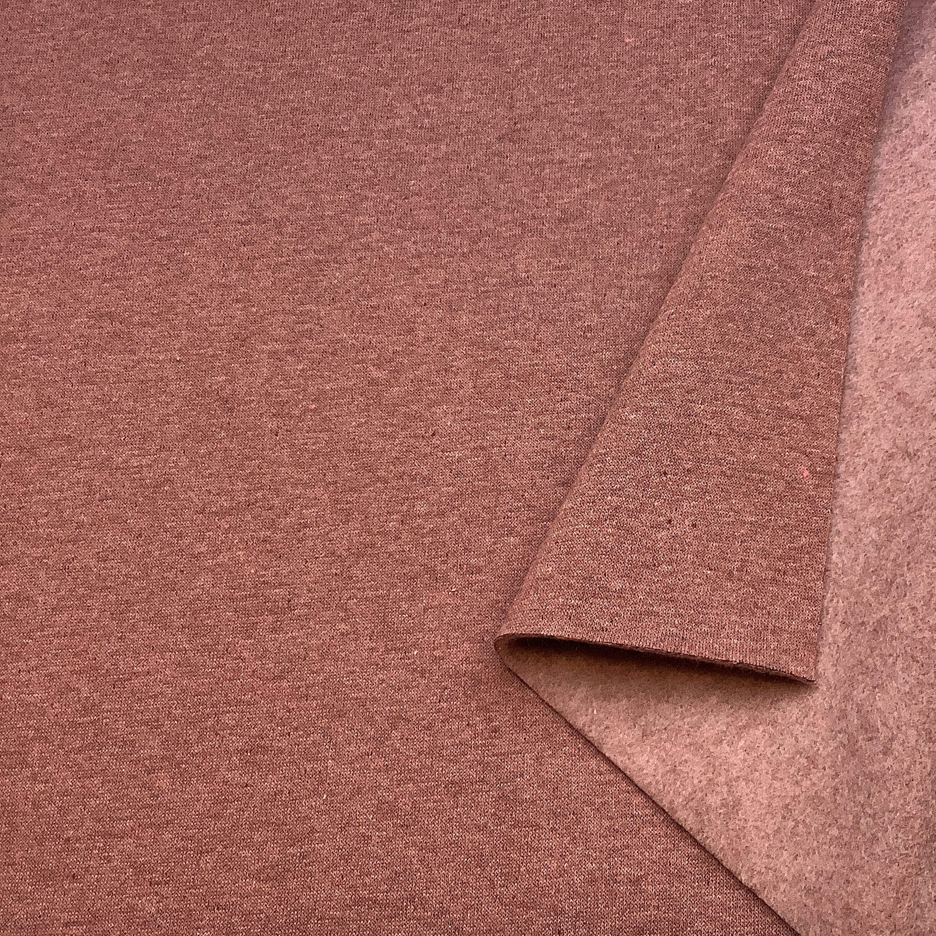 Recycled sweatshirt fabric DustyRose melange