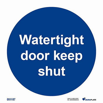 IMO-sign "Watertight door keep shut" - IMPA 33.5819