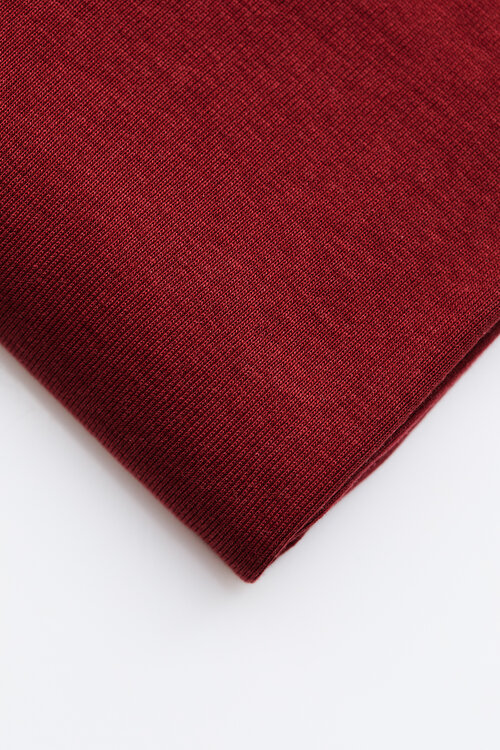 TENCEL™ FINE RIB JERSEY - DARK RED - 2