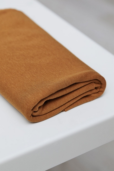 TENCEL™ FINE RIB JERSEY - DARK GOLD