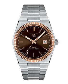 Tissot T931.407.41.291.00 Tissot PRX 40 Powermatic 80 40 brun 18 K roséguld och stål