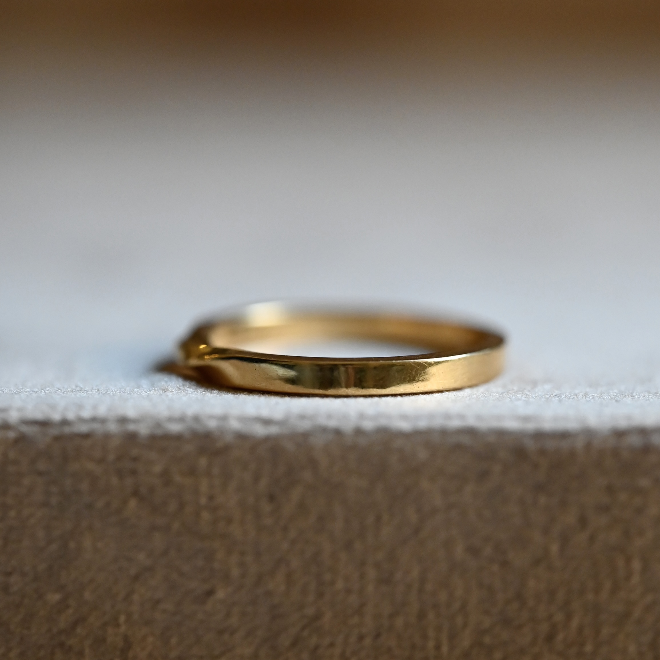 Ring Hazel 2 mm handgjord guld 18 karat  - 2