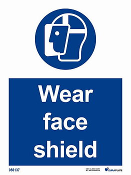 IMO-sign "Wear face shield" - IMPA 33.5716