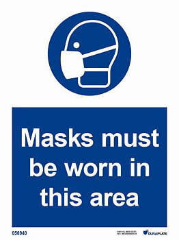 IMO-sign "Masks must be worn in this area"