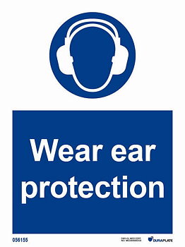 IMO-skylt "Wear ear protection" - IMPA 33.5722