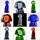 Erik Höglund (1960s) Rough-Hewn Clear Glass Woman 17 cm