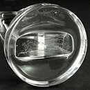 Erik Höglund (1960s) Rough-Hewn Clear Glass Woman 17 cm