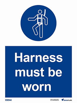 IMO-skylt "Harness must be worn" - IMPA 33.5743