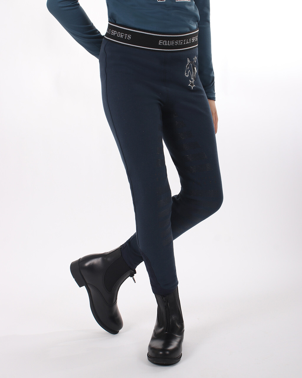 Ridtights Leyla silikonskodda Navy framsida