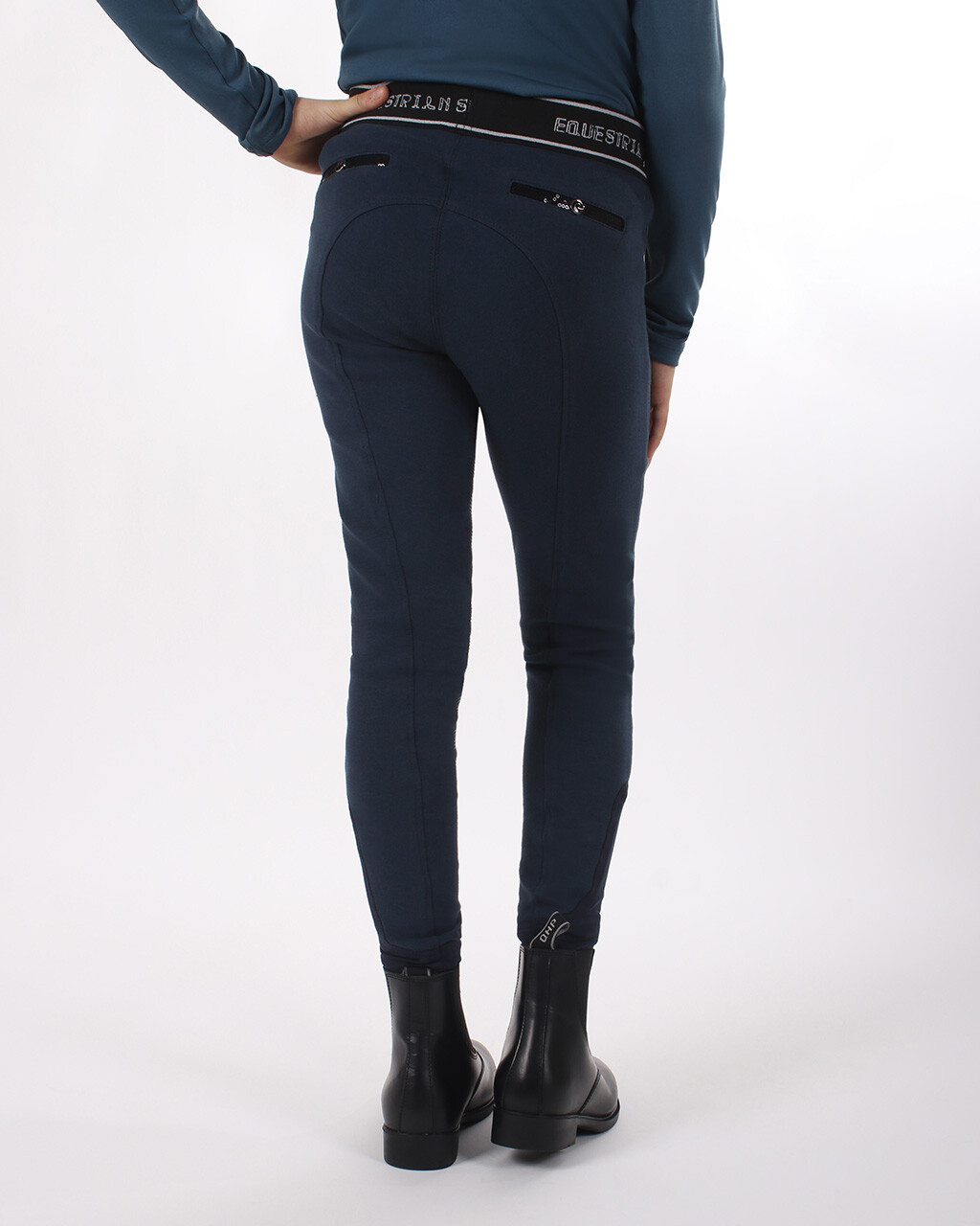 Ridtights Leyla silikonskodda Navy baksida
