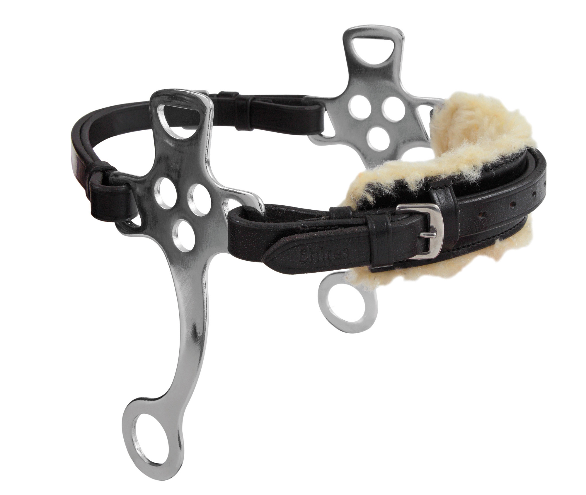 Shires - Blenheim English Hackamore - läder (Svart)