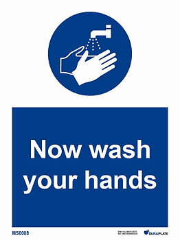 IMO-sign "Now wash your hands" - IMPA 33.5728
