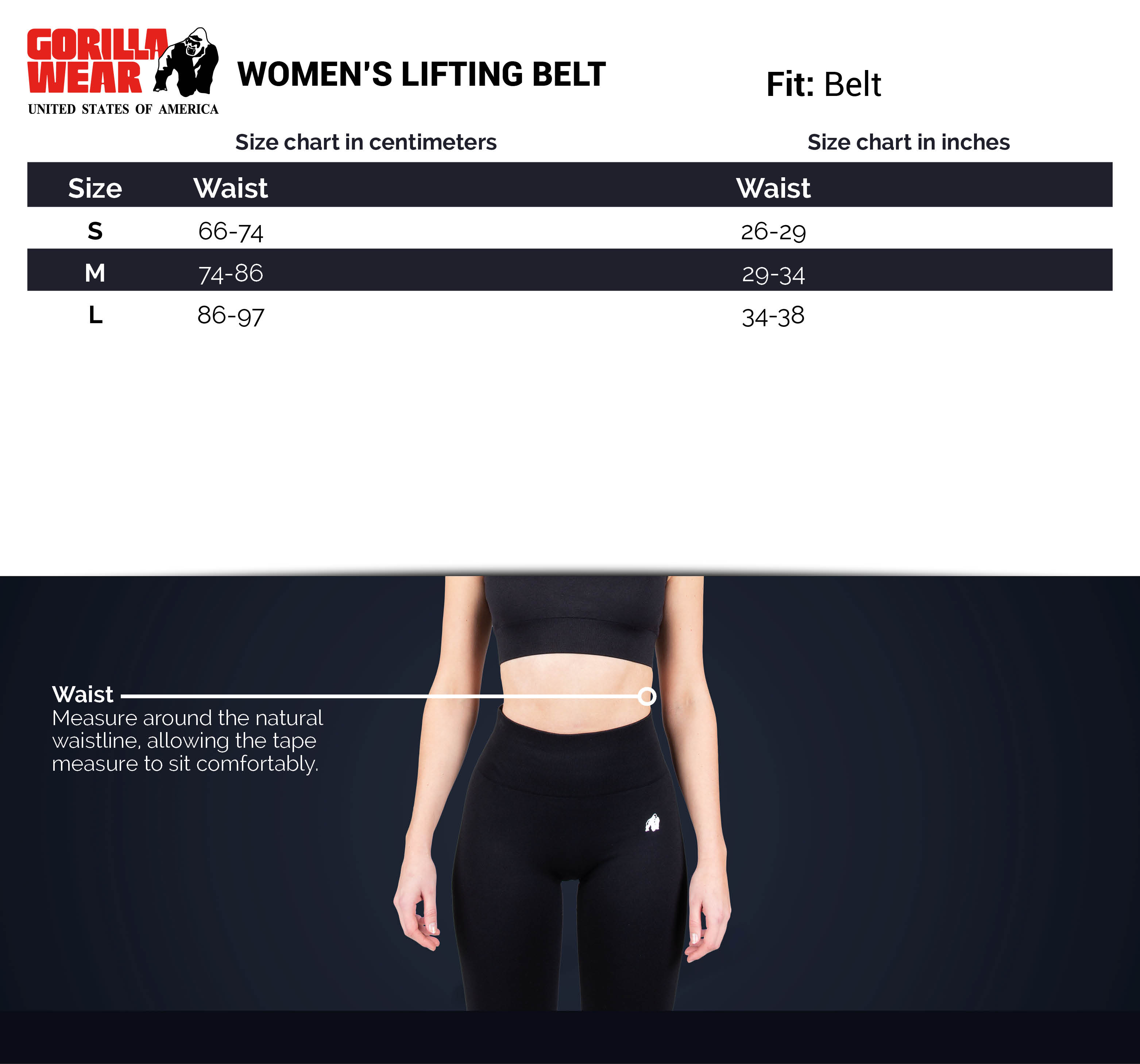 4 Inch Women's Lifting Belt, black/white - 6