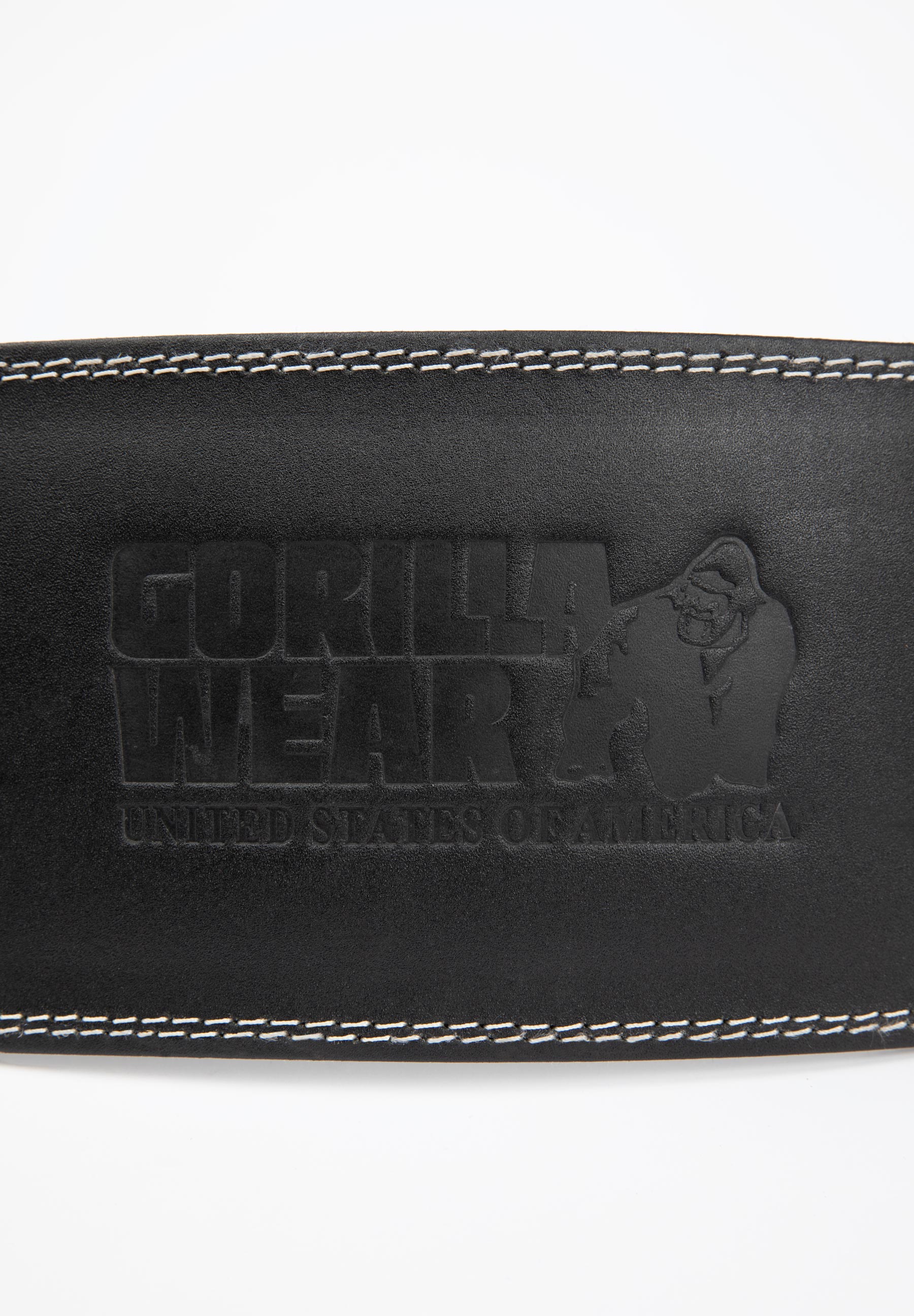 6 Inch Padded Leather Belt, black/black - 4