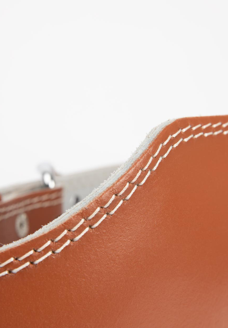 6 Inch Padded Leather Belt, brown - 4