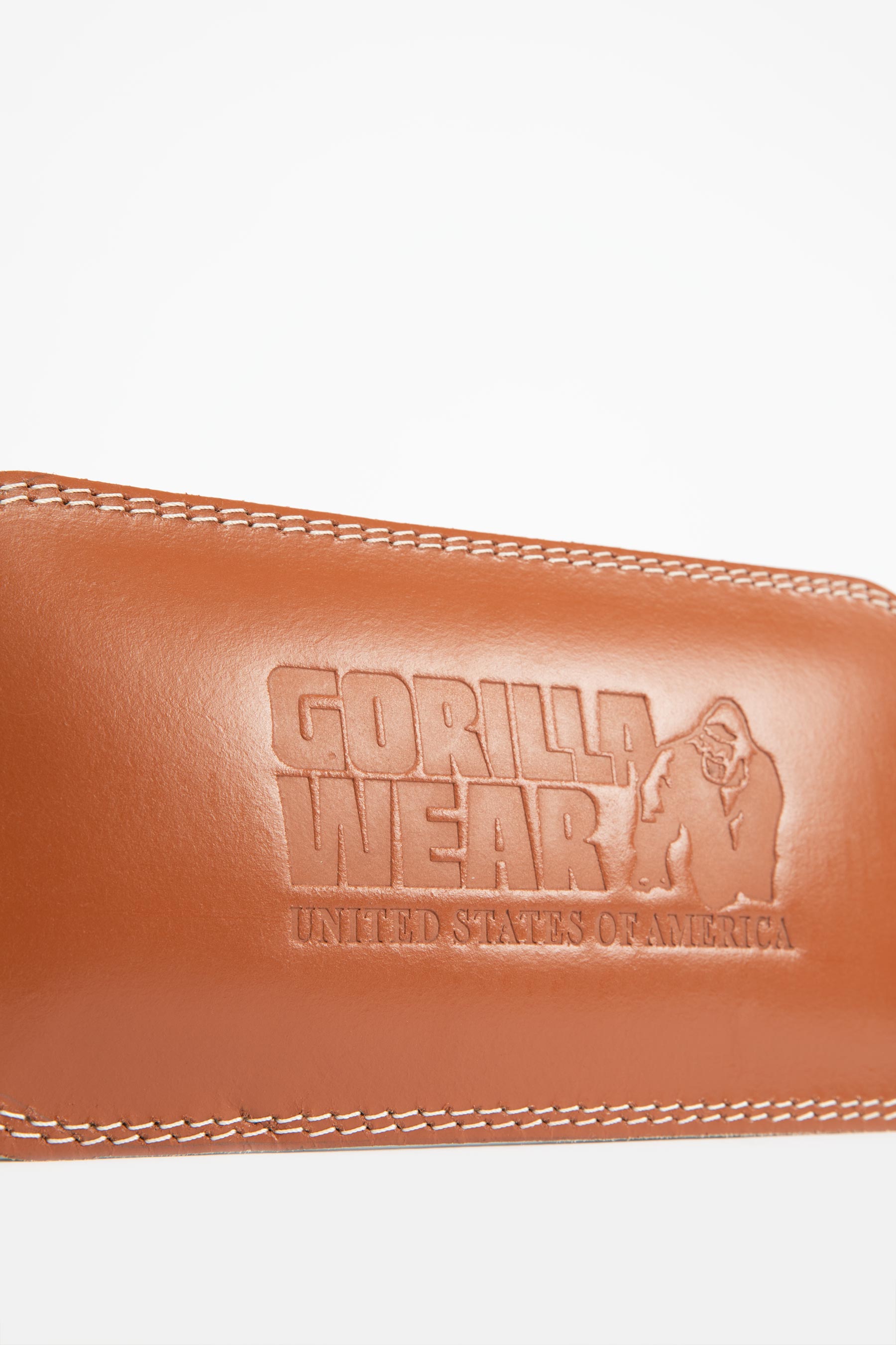 6 Inch Padded Leather Belt, brown - 3