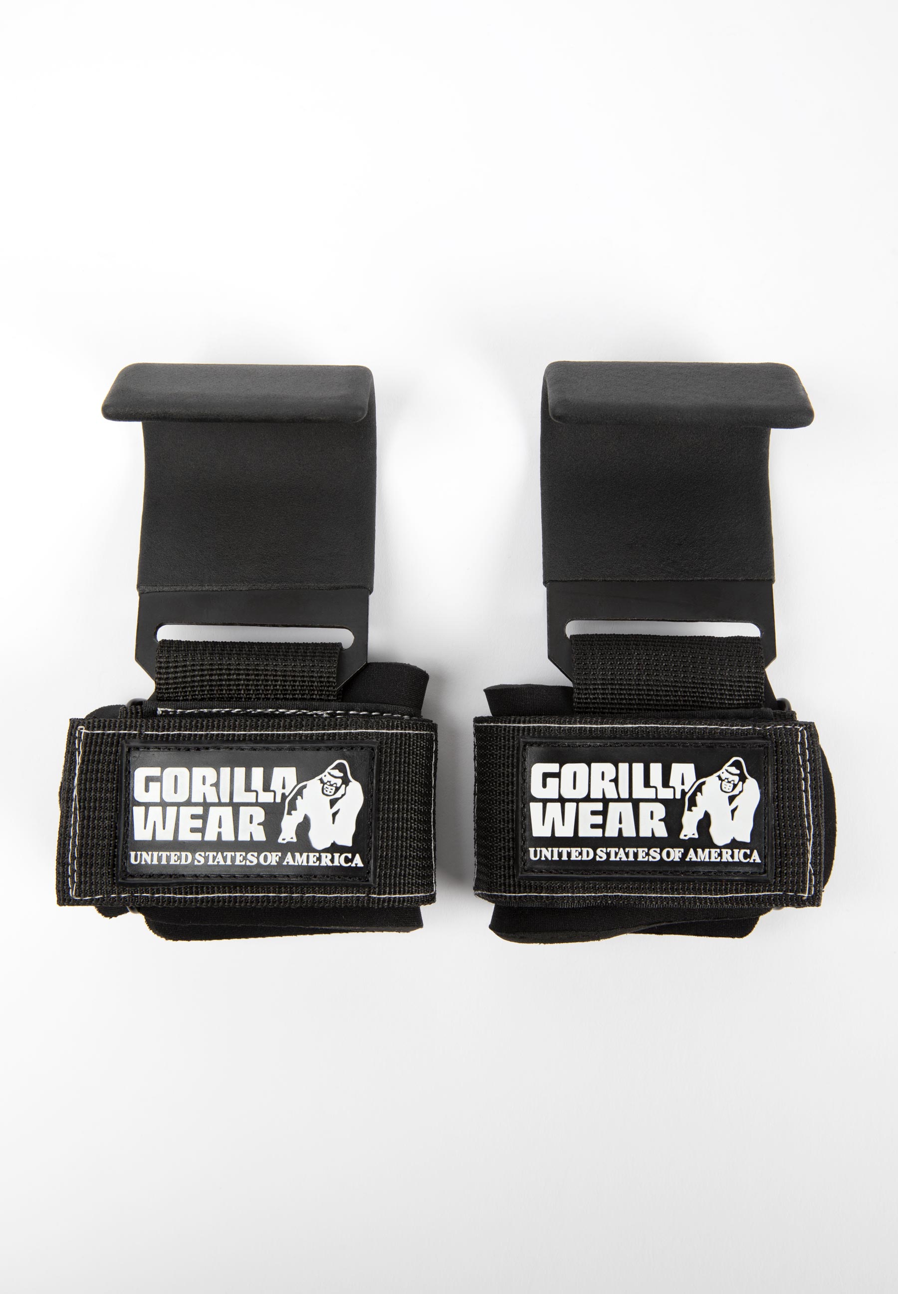 Weight Lifting Hooks, black/white - 3