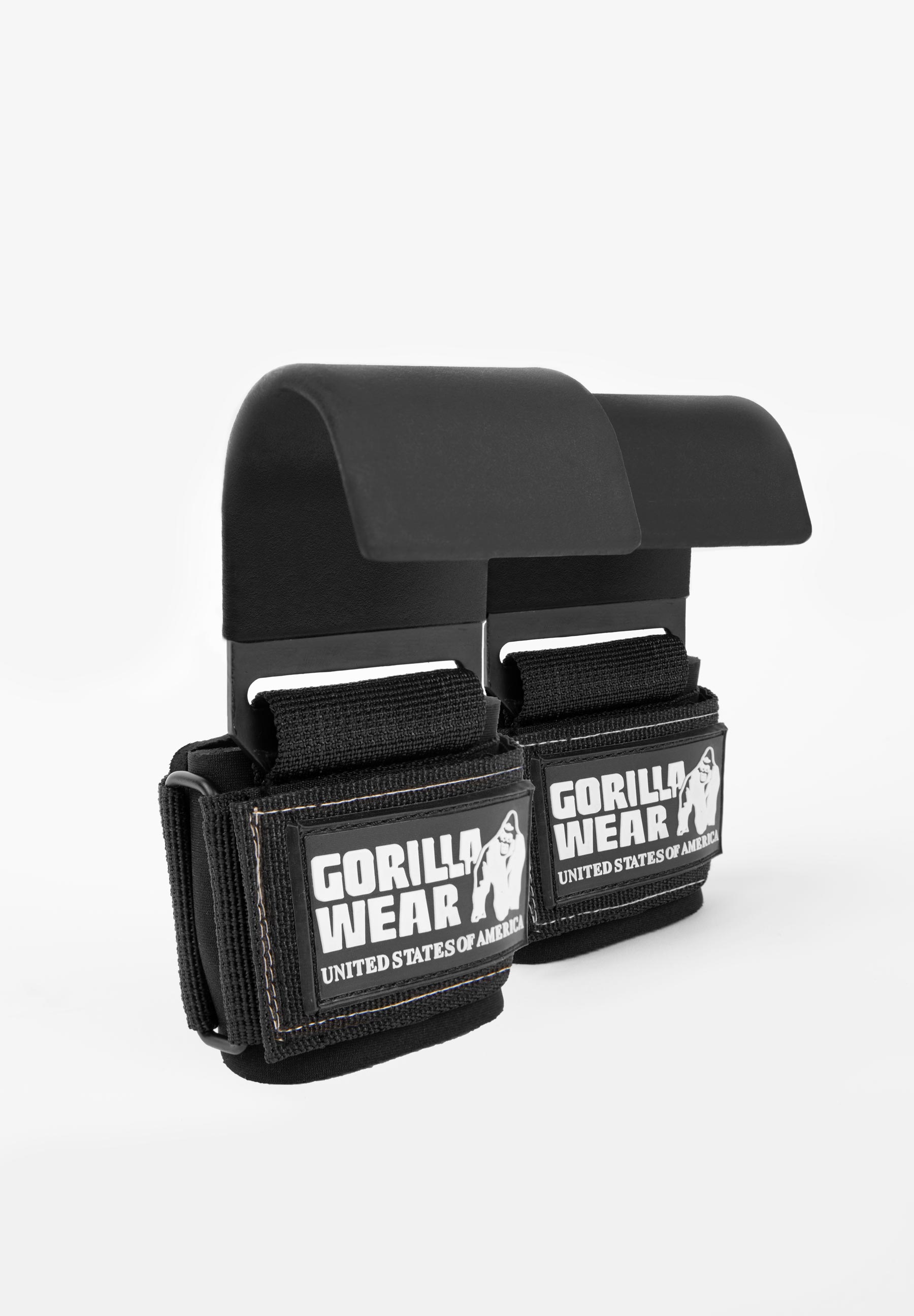 Weight Lifting Hooks, black/white - 2