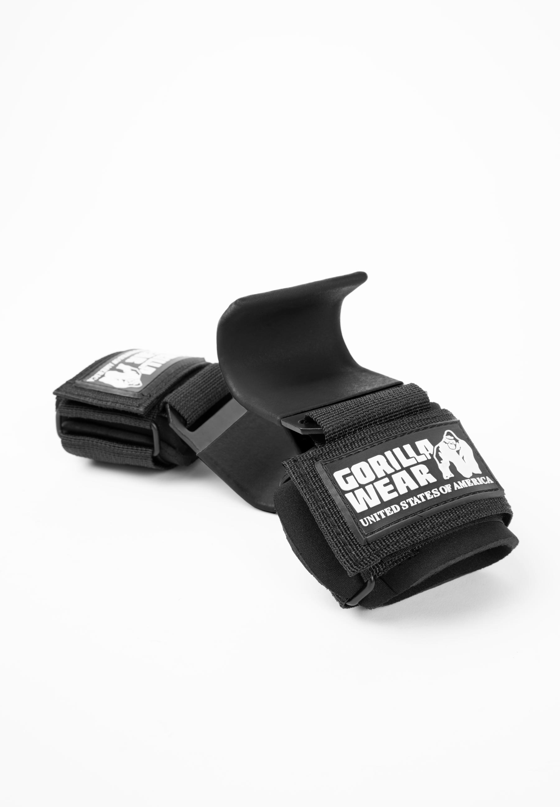 Weight Lifting Hooks, black/white - 8