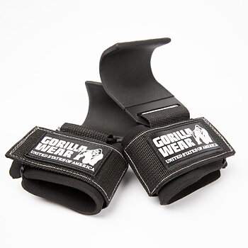 Weight Lifting Hooks, black/white