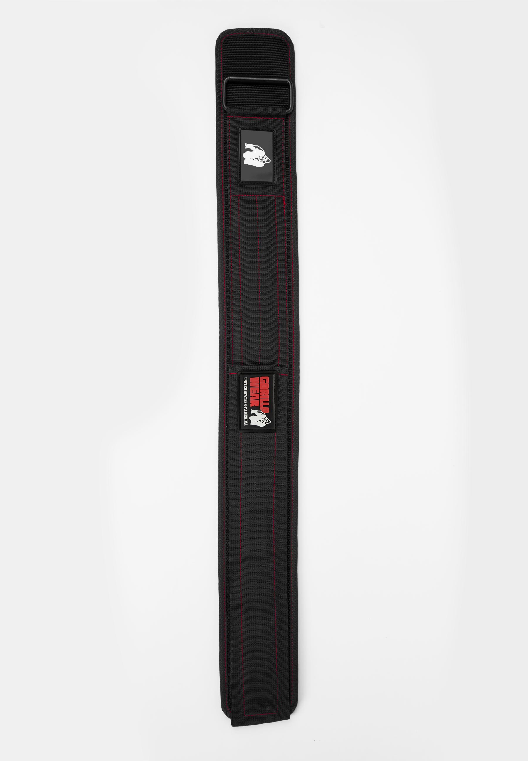4 Inch Nylon Belt, black/red - 2