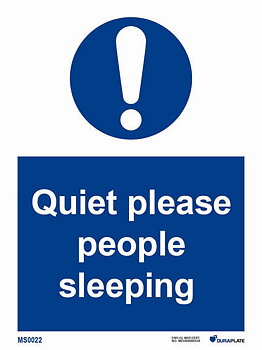 IMO-sign "Quiet please people sleeping" - IMPA 33.5878