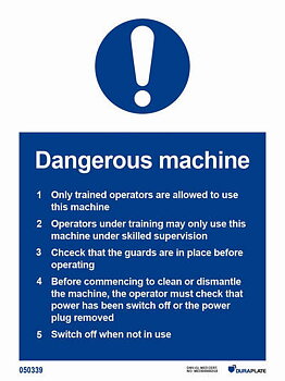 IMO-skylt "Dangerous machine safety instructions" - IMPA 33.5757