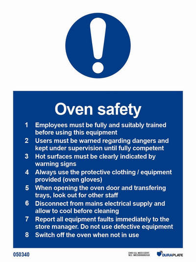 IMO-sign "Oven safety" - IMPA 33.5766