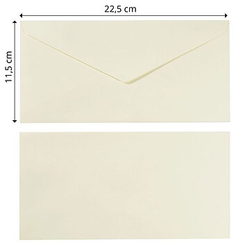 Florence • Envelopes 5pcs ivory 22,5x11,5cm