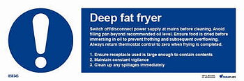 IMO-sign "Deep fat fryer instructions" - IMPA 33.5748