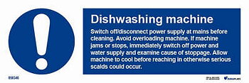 IMO-sign "Dishwashing machine safety instructions" - IMPA 33.5755