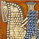 Lisa Larson (Unik 1961) Heartwarming Horsemen Wall Plaque 23 cm