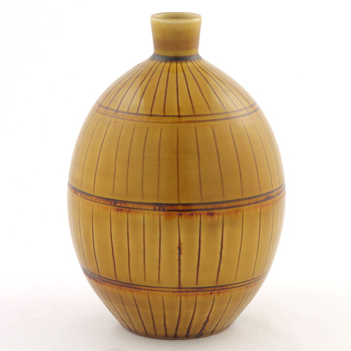 ジョン・アンダーソン 丸みのある黄色の花瓶 Vase　1950年代