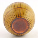 John Andersson (1950s) Yellow Swelling Vase with Linear Relief 16 cm