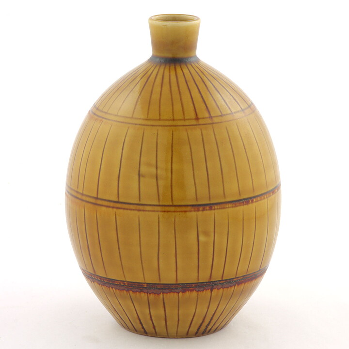 ジョン・アンダーソン 丸みのある黄色の花瓶 Vase　1950年代