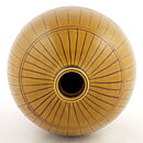 John Andersson (1950s) Yellow Swelling Vase with Linear Relief 16 cm