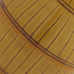 John Andersson (1950s) Yellow Swelling Vase with Linear Relief 16 cm