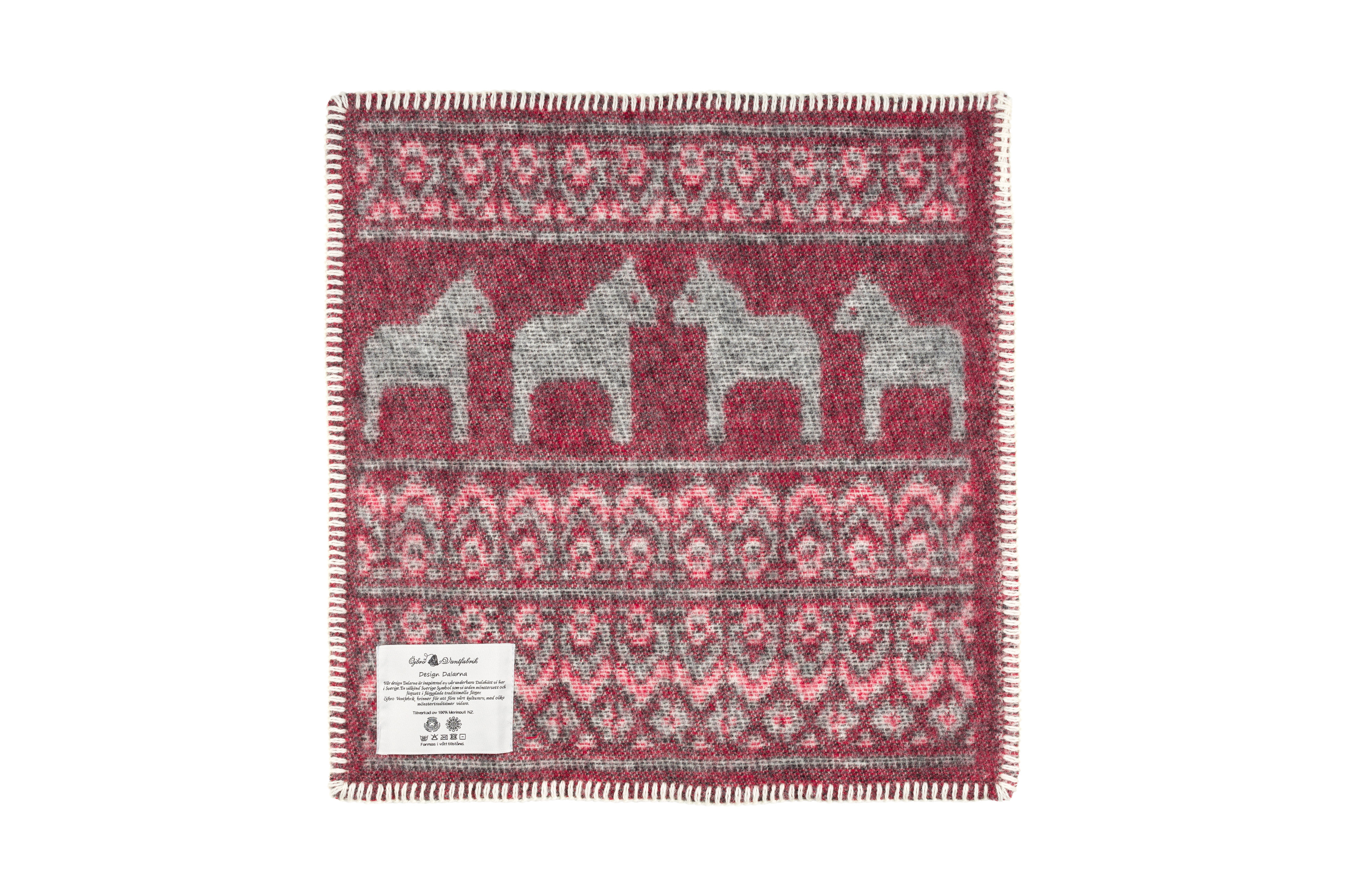 Dalarna röd, sittunderlag 43 x 43cm från Öjbro Vantfabrik  - 3