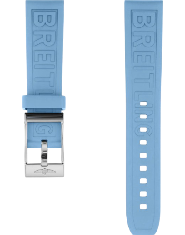 Breitling Diver Pro gummiband ljusblå 22 mm