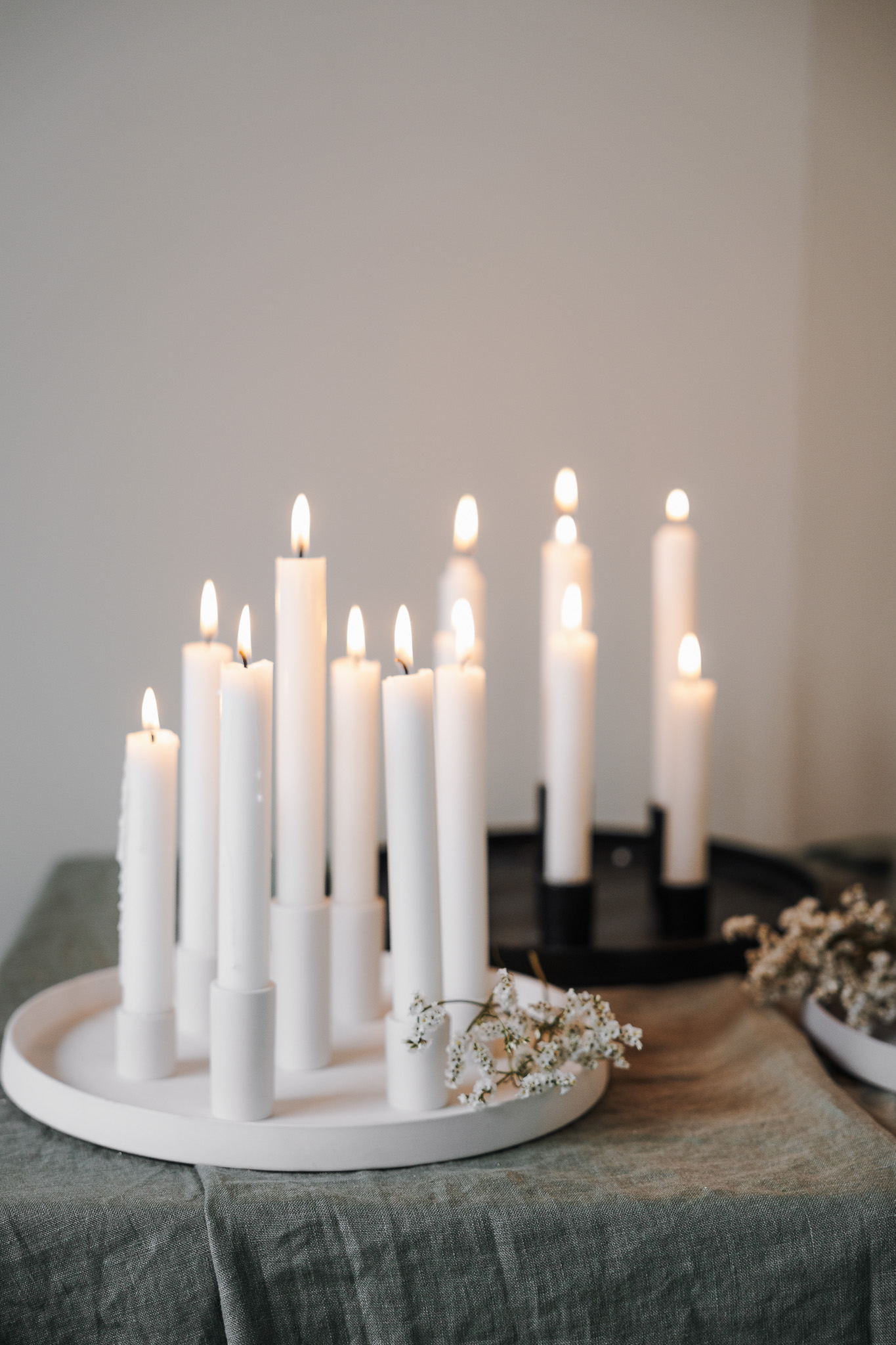Lingsberg Advent Candle Holder - Candle Holder - White - Ø 29 cm - 2